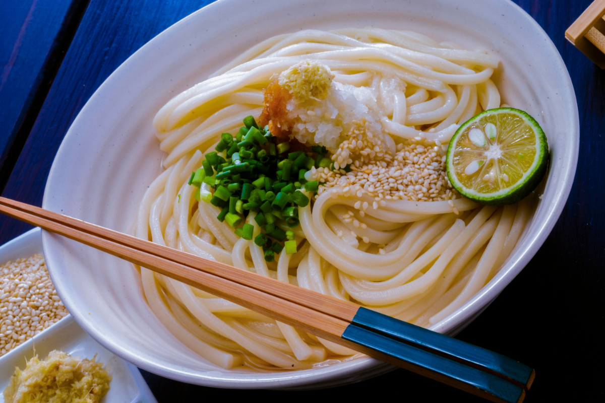 Sanuki udon in Kagawa, Japan