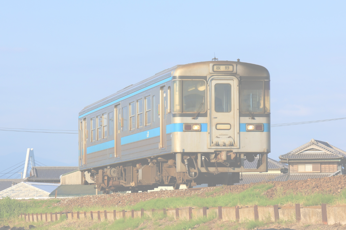A train at a railway station in Japan