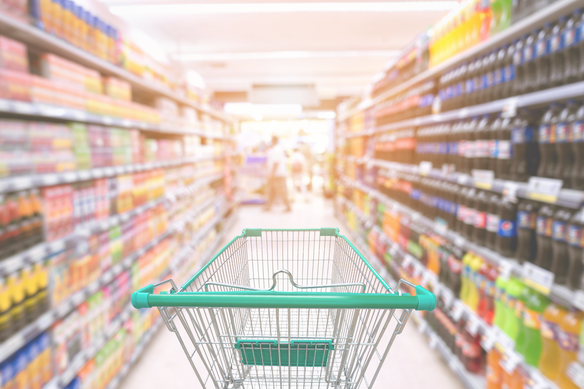 Groceries and food items inside a supermarket in Japan